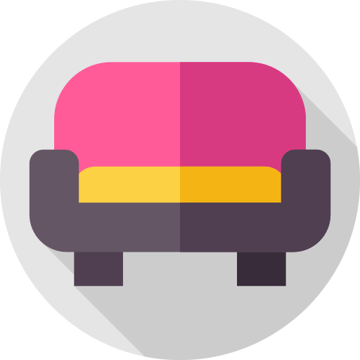 sofa Flat Circular Flat icon