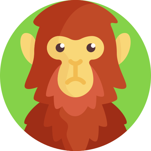 orangutan Detailed Flat Circular Flat icona