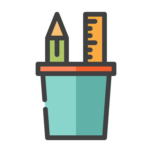 Pencil and ruler Generic Outline Color icon