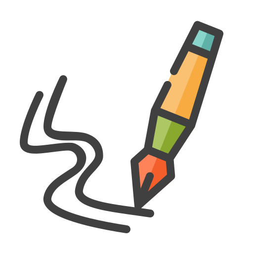stylo à bille Generic Outline Color Icône