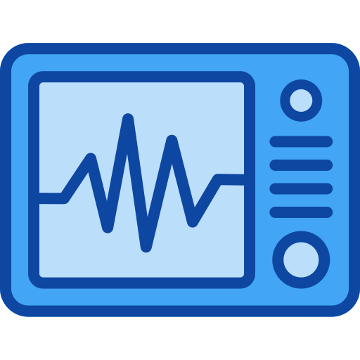 elektrocardiogram Generic Blue icoon