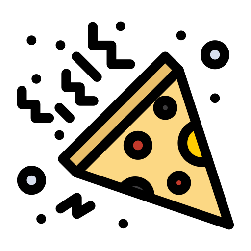 pizza Flatart Icons Lineal Color icono