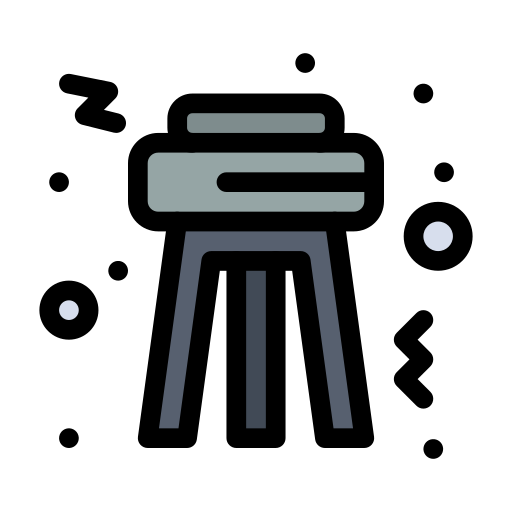 Stool Flatart Icons Lineal Color icon