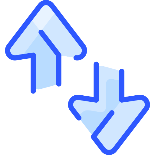 Two arrows Vitaliy Gorbachev Blue icon
