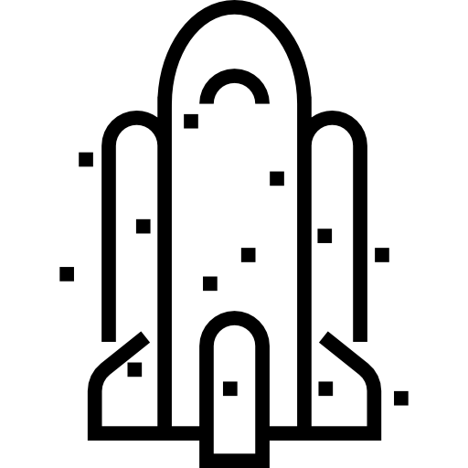 rakieta Detailed Straight Lineal ikona