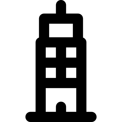 drapacz chmur Basic Rounded Lineal ikona
