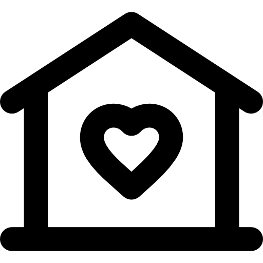 casa Basic Rounded Lineal icono