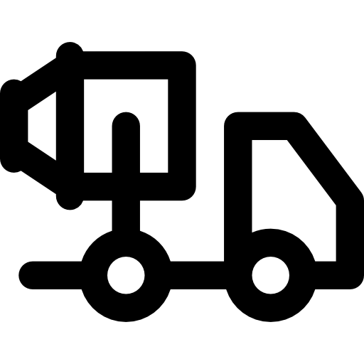 betoniarka Basic Rounded Lineal ikona