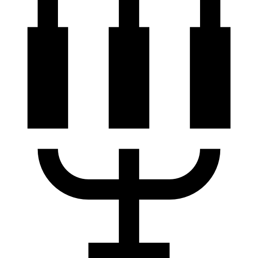 candelabro Basic Straight Filled icono