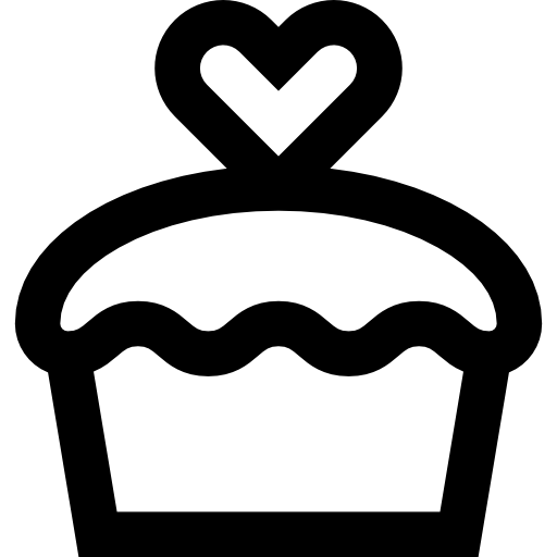 cupcake Basic Straight Lineal icoon