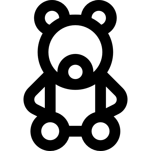 Teddy bear Basic Straight Lineal icon