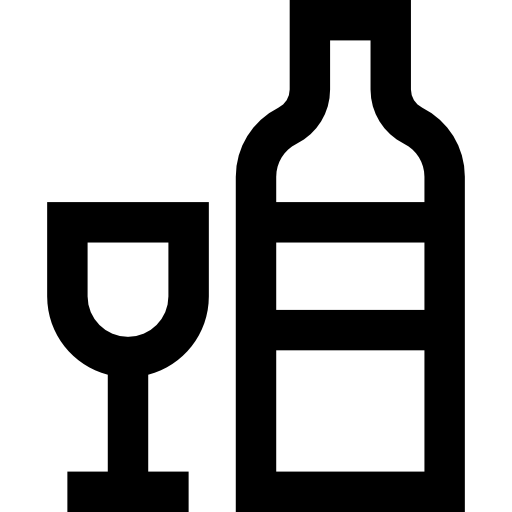 vinho Basic Straight Lineal Ícone