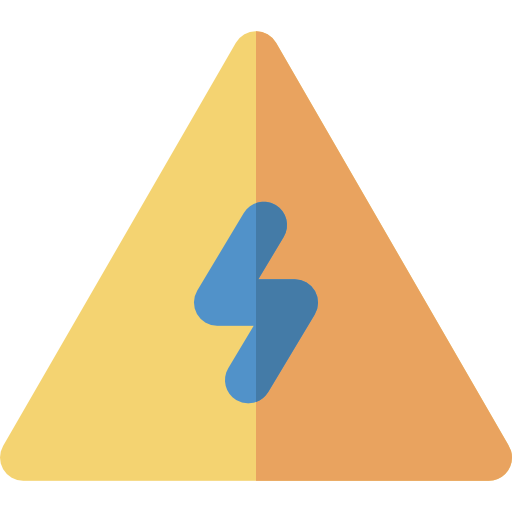 hoog voltage Basic Rounded Flat icoon
