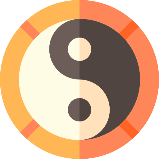 Yin yang Basic Rounded Flat icon