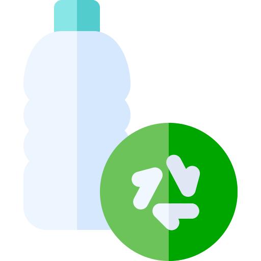 Пластиковая бутылка Basic Rounded Flat иконка