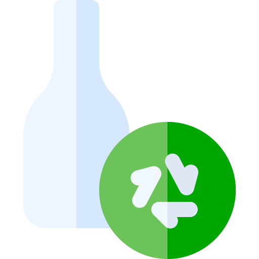 szklana butelka Basic Rounded Flat ikona