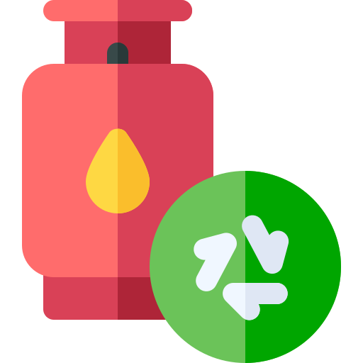 botella con gas Basic Rounded Flat icono