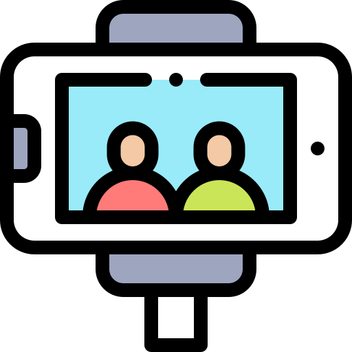 selfie Detailed Rounded Lineal color icon