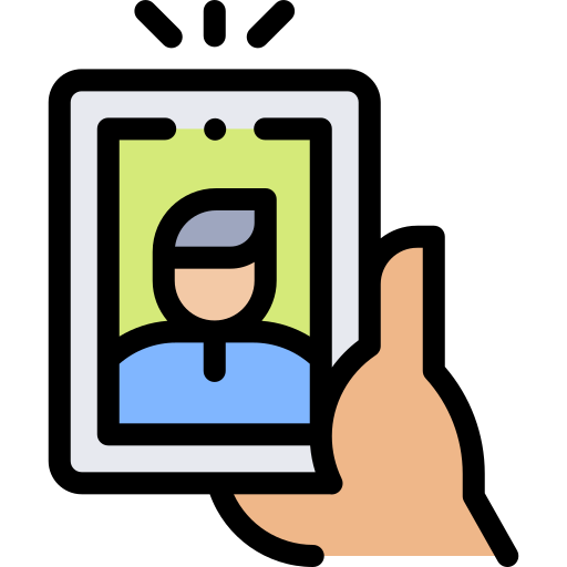 Selfie Detailed Rounded Lineal color icon