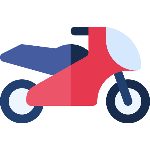 Motorbike Basic Rounded Flat icon