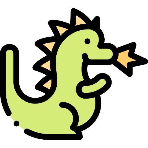 ドラゴン Detailed Rounded Lineal color icon