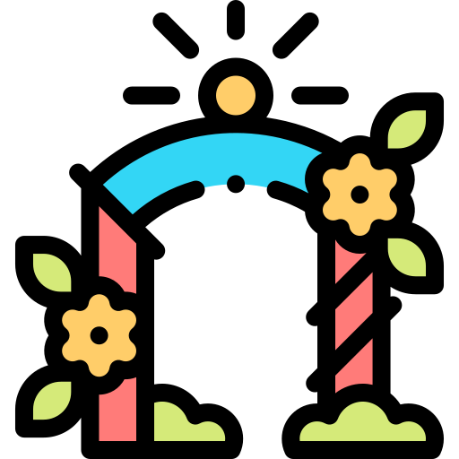 Gate Detailed Rounded Lineal color icon