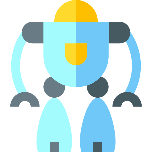 robot Basic Straight Flat ikona