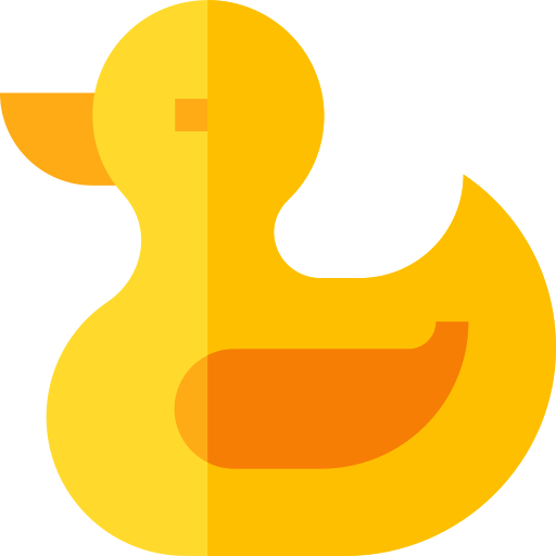 pato de goma Basic Straight Flat icono