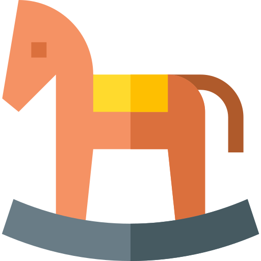 Rocking horse Basic Straight Flat icon