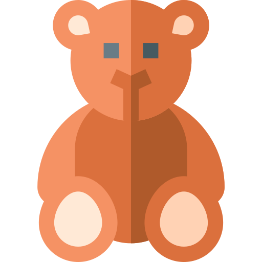 Teddy bear Basic Straight Flat icon