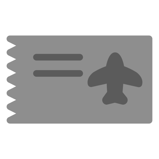 billet d'avion Generic Flat Icône
