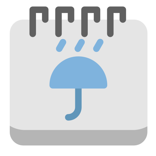 giorno di pioggia Generic Flat icona