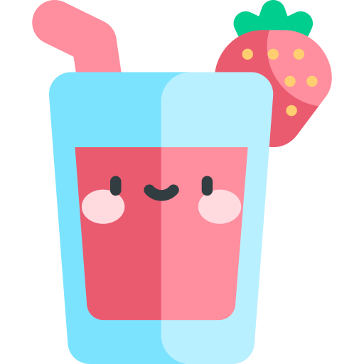 chicha de frutilla Kawaii Flat icon