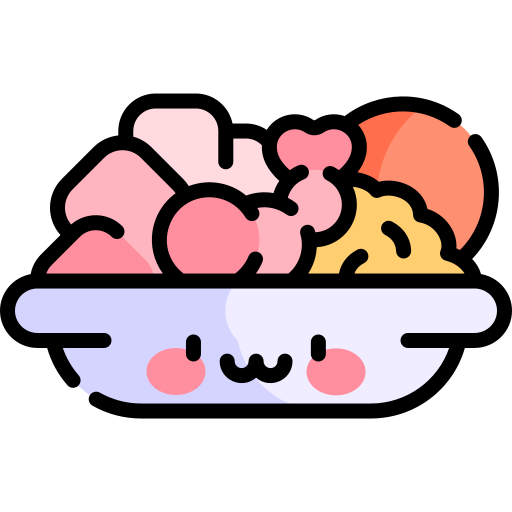 Ceviche Kawaii Lineal color icon