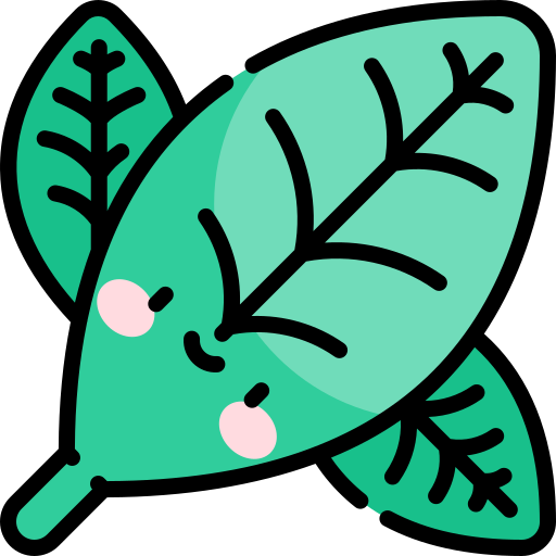 Coca leaves Kawaii Lineal color icon