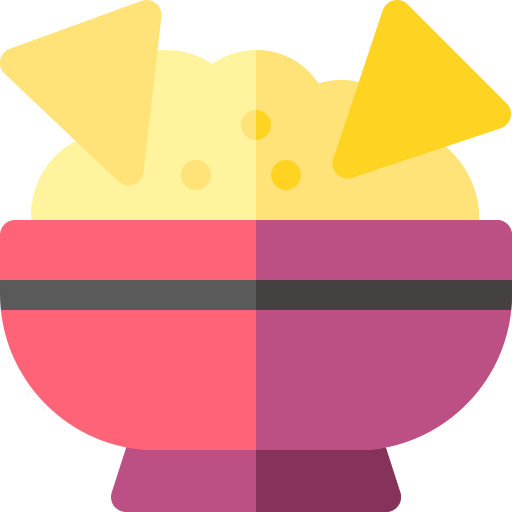 nachos Basic Rounded Flat icono