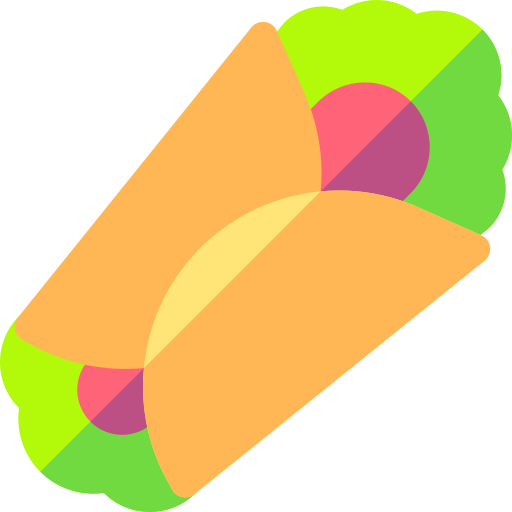 burrito Basic Rounded Flat icono