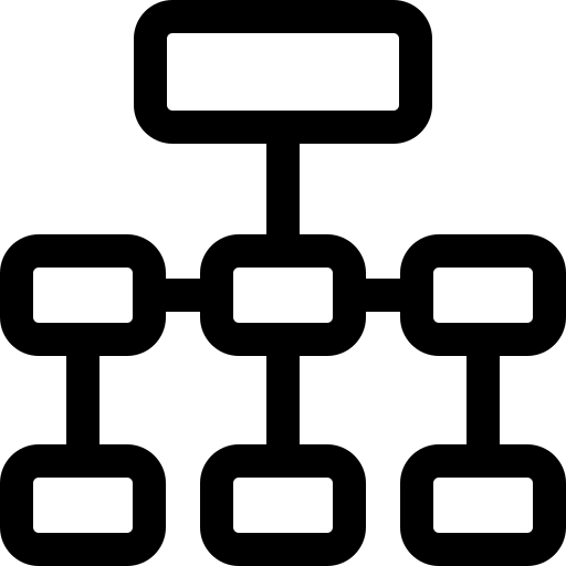 organigram Basic Rounded Lineal icoon