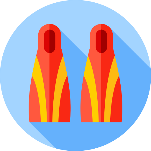 Flippers Flat Circular Flat icon