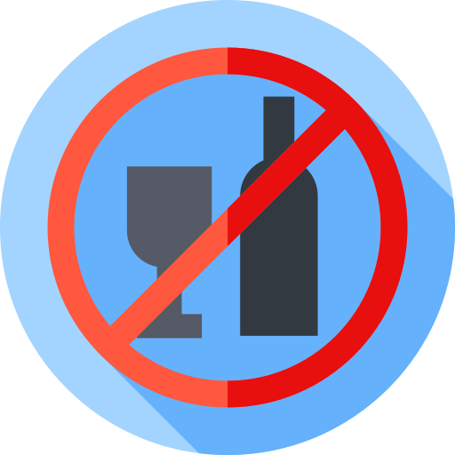 No drinking Flat Circular Flat icon
