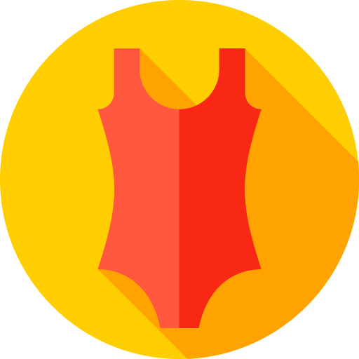traje de baño Flat Circular Flat icono