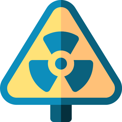 Nuclear sign Basic Rounded Flat icon