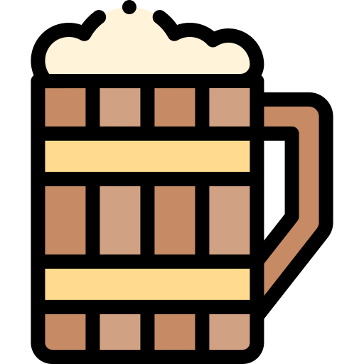 Beer mug Detailed Rounded Lineal color icon
