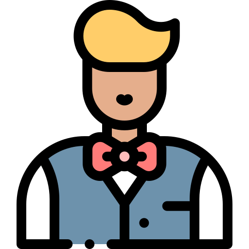Bartender Detailed Rounded Lineal color icon