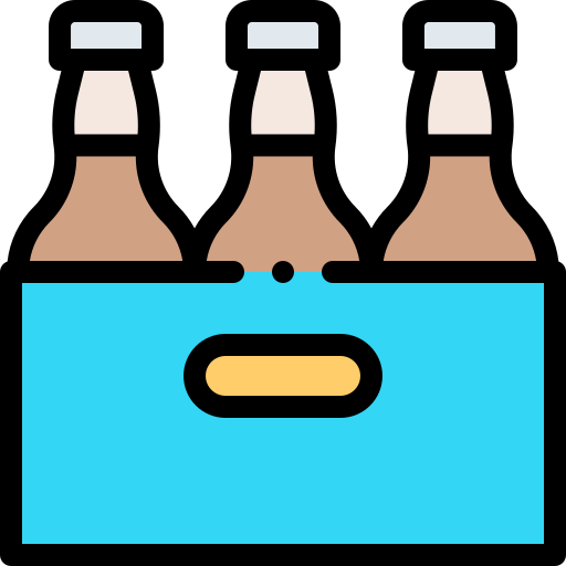 Beer box Detailed Rounded Lineal color icon