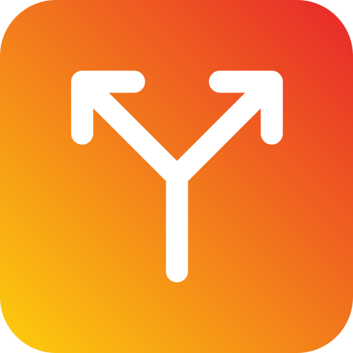 Y intersection Generic Flat Gradient icon