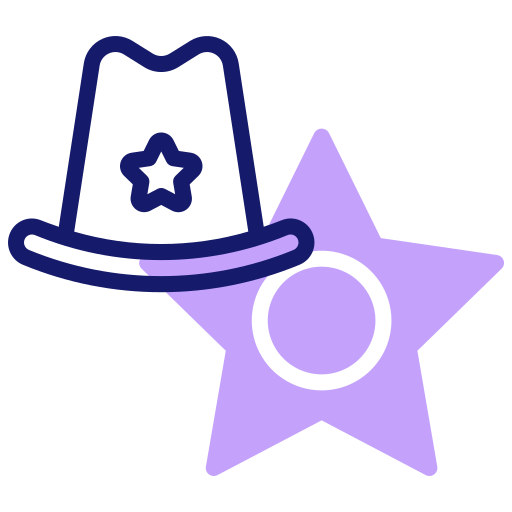 sombrero de vaquero Inipagistudio Lineal Color icono