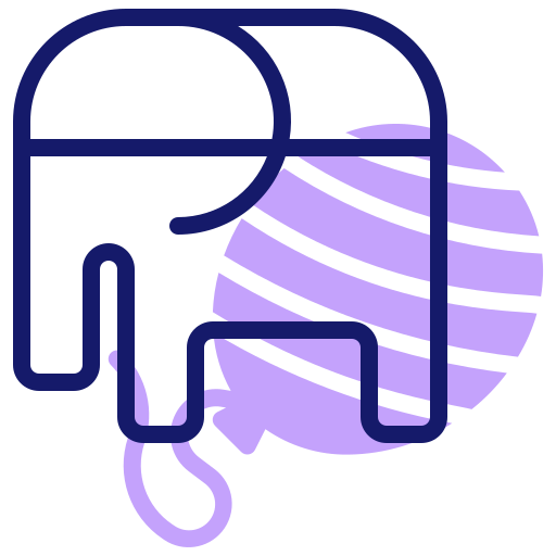 코끼리 Inipagistudio Lineal Color icon