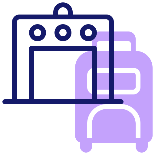 escaneo de equipaje Inipagistudio Lineal Color icono