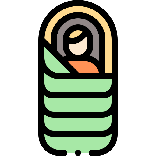 bolsa de dormir Detailed Rounded Lineal color icono